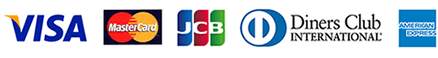 VISA、MASTER、JCB、DINERS、AMEX